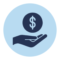 Image of a hand lending money