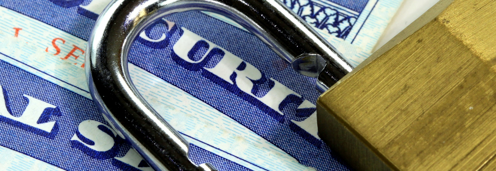 Photo of Social Security Cards with a lock