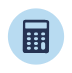 Icono monocromático de una calculadora