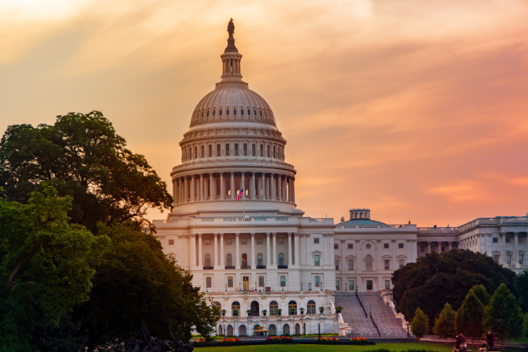 Photo of the Capitol Building at Sunset