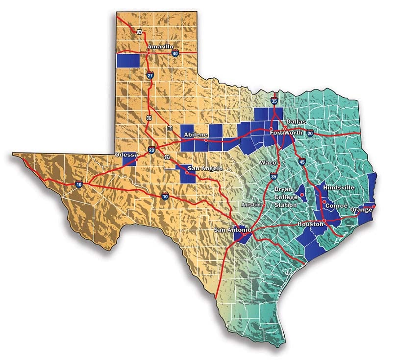 Map of texas